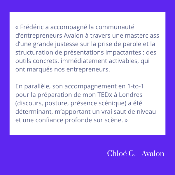Avis clients atelier du pitch